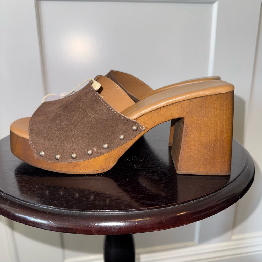 Italian Suede Genuine Leather Sandals Brown EU 41/US 9.5 NWT VERDEROSMARINO NEW - Picture 5 of 13